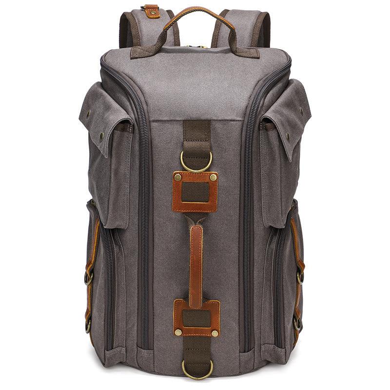 Sac à dos vintage en toile imperméable de grande capacité pour loisirs de plein air pour hommes