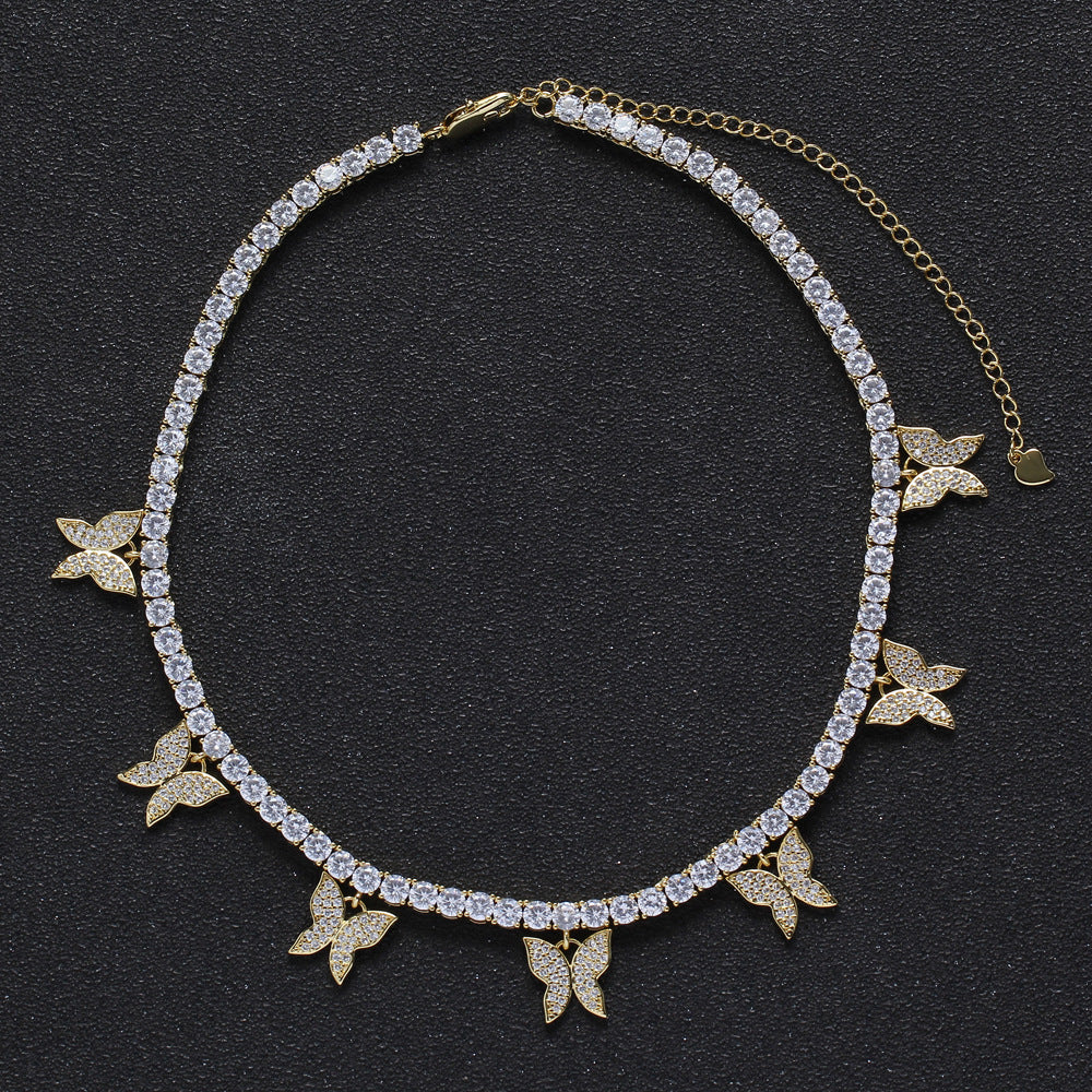 Cadena de clavícula de una hilera de circón