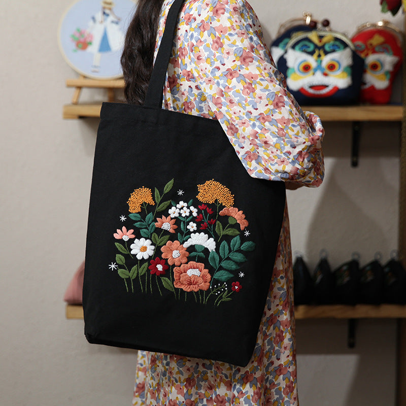 Embroidery Handmade Diy Material Canvas Shoulder Bag