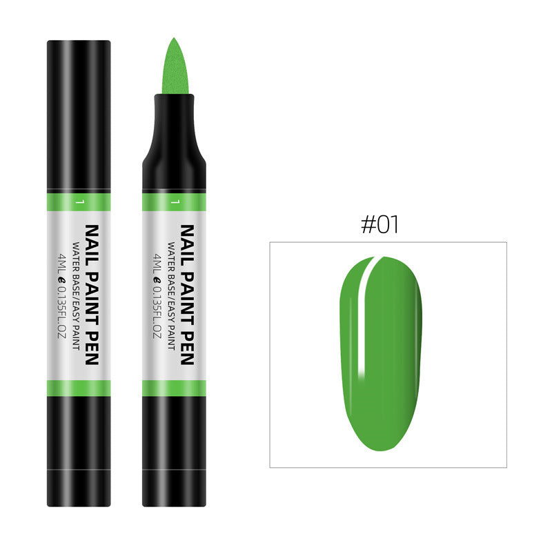 Pluma de pintura de esmalte de uñas de 24 colores, pluma de pintura 3D de flores, pluma de dibujo de punta de flor, pluma de esmalte de uñas insípida a base de agua