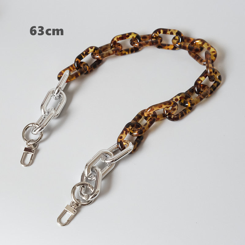 Fashionable Acrylic Resin Chain With Contrasting Colors, Retro And Exaggerated