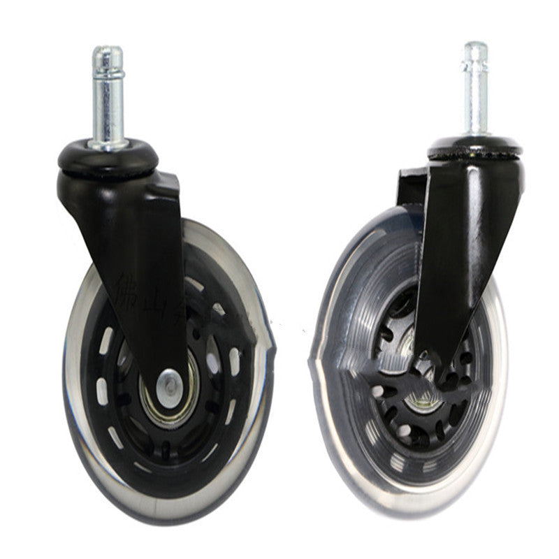 Benyu roulettes 2.5 roue de meuble à roue transparente noire