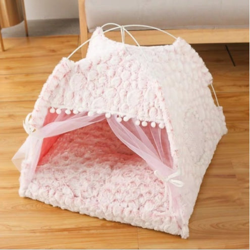 Cama para mascotas semicerrada