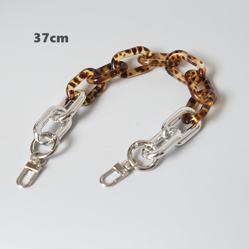 Fashionable Acrylic Resin Chain With Contrasting Colors, Retro And Exaggerated