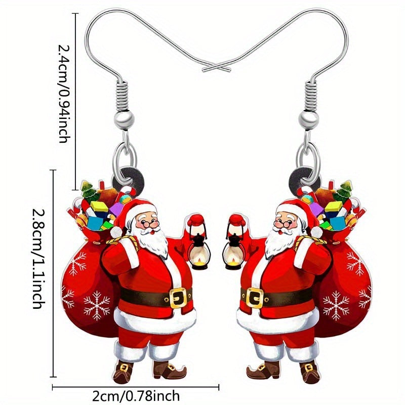 Cartoon Cute Santa Claus Acrylic Earrings