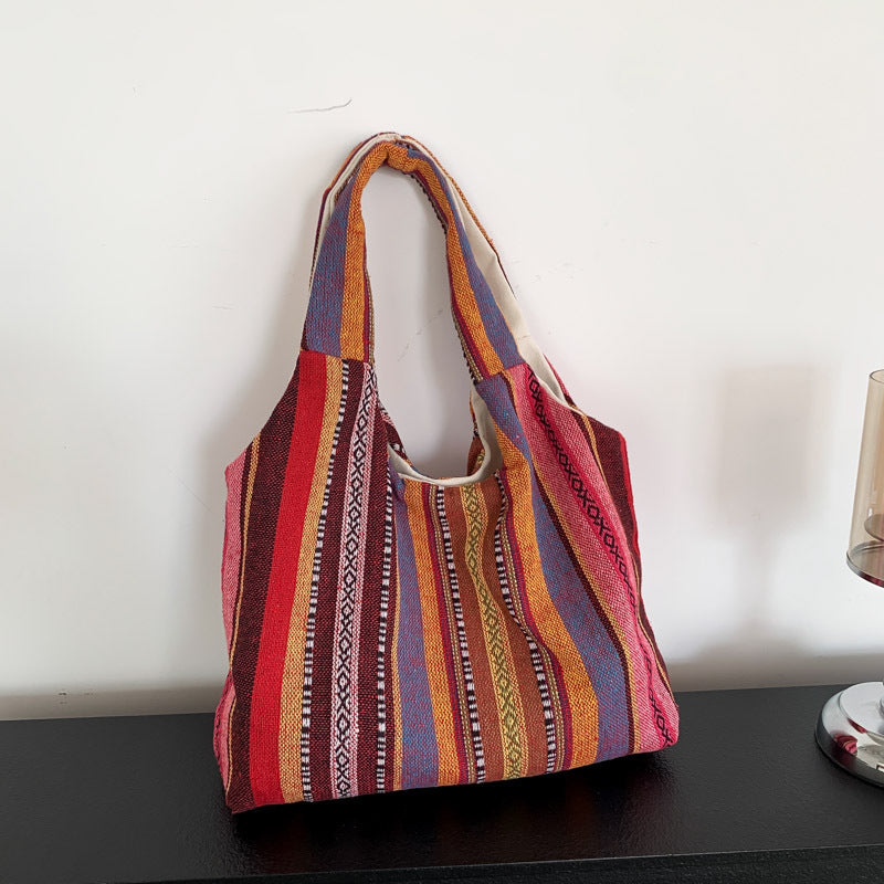 Bolso simple viajero de gran capacidad personalidad retro bolso de axila