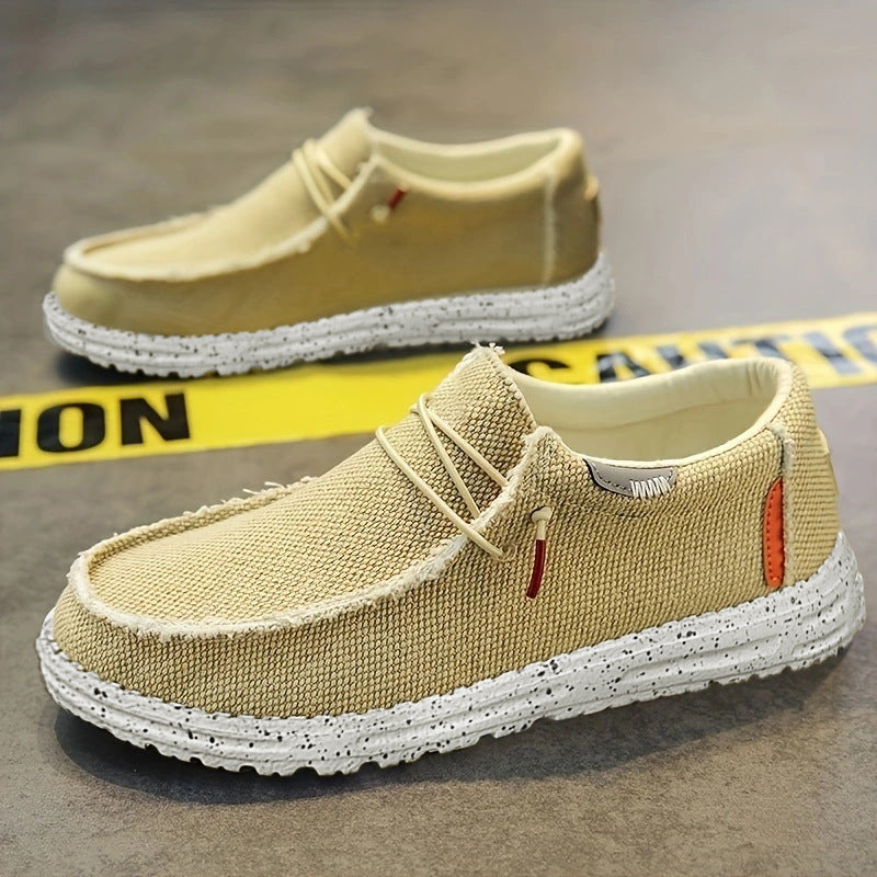 Chaussures respirantes en toile à enfiler pour hommes d'automne