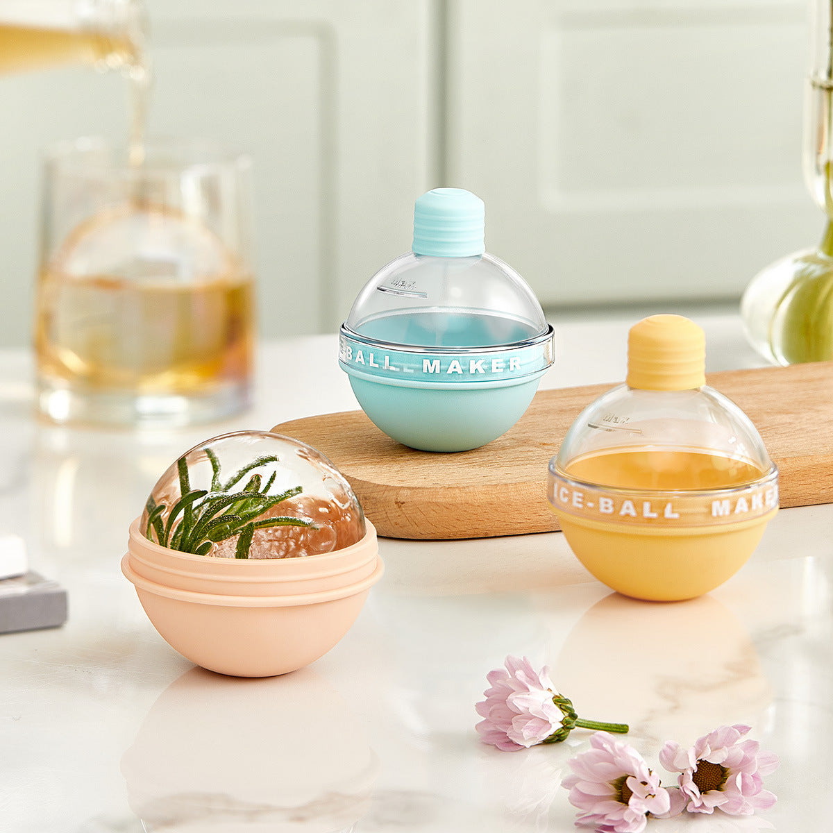 Moule à boules de glace sphérique pour whisky, plateau à glace en Silicone de qualité alimentaire, artefact créatif de boule de glace fait maison