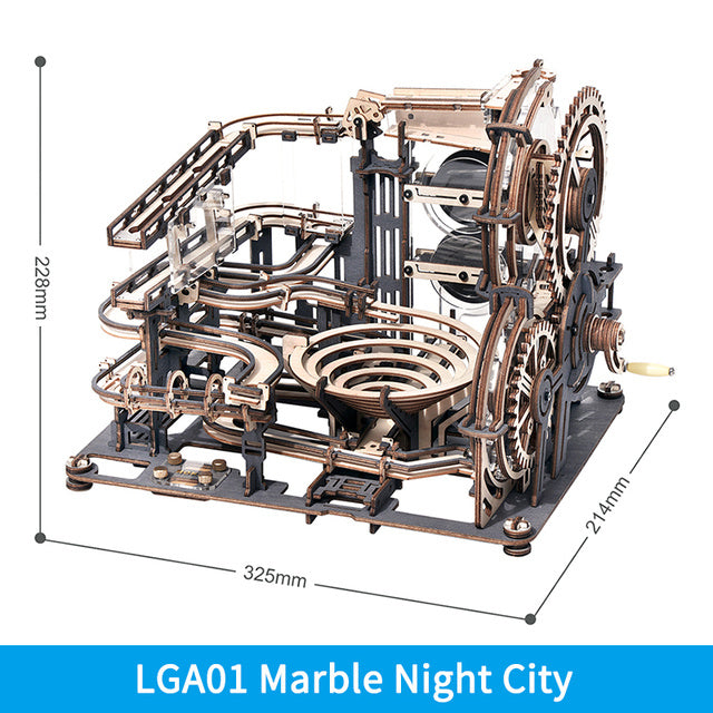 Robotime ROKR marbre nuit ville 3D jeux de Puzzle en bois assemblage roue à eau modèle jouets pour enfants enfants cadeau d'anniversaire
