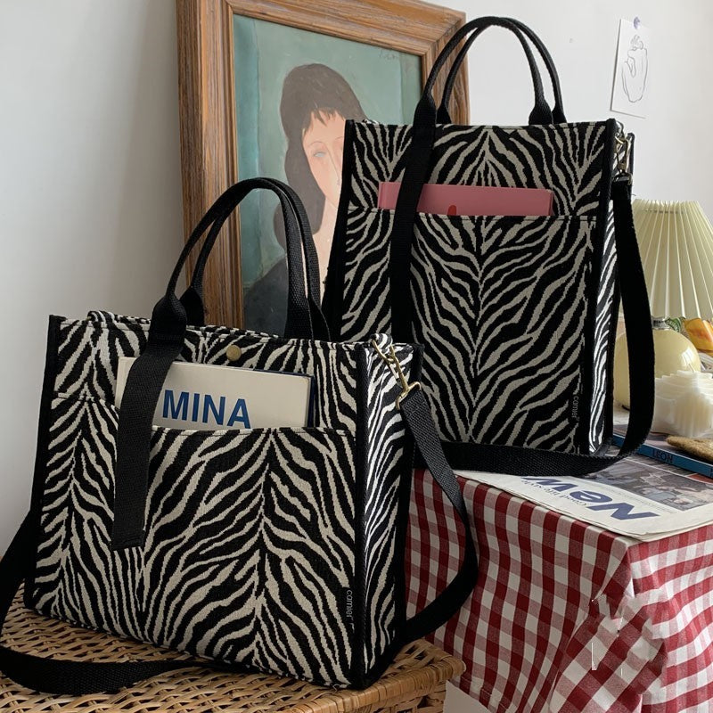 Sac en toile sergé zébré épaissi à main