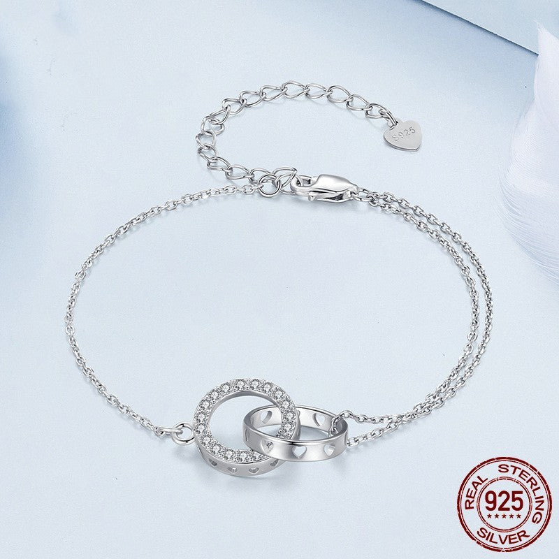 Pulsera Clásica Simple De Doble Anillo