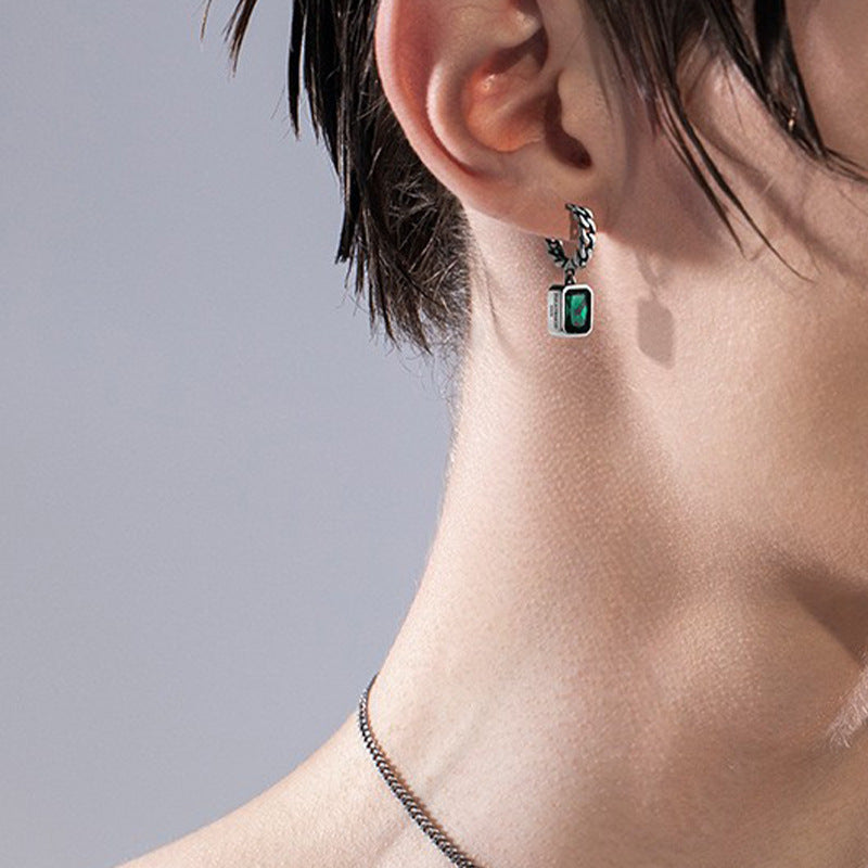 925 Silver Pin Earrings Light Luxury Minority Advanced Design