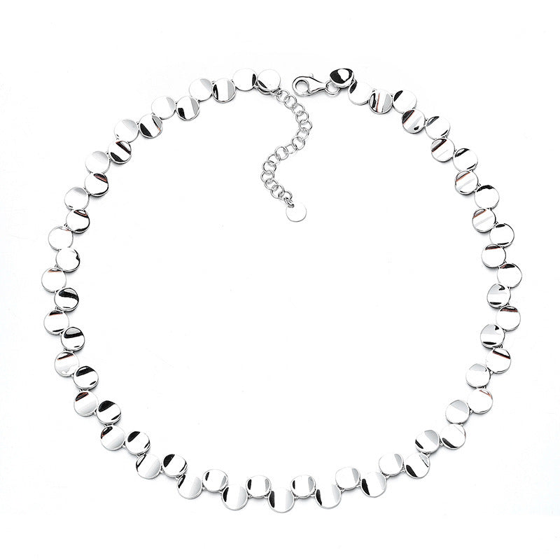 S925 Sterling Silver Vintage Distressed Creative Necklace Bracelet