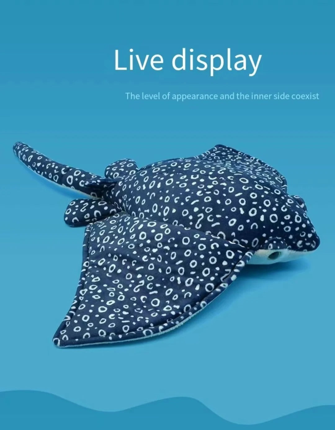 Marine Life Manta Ray Pez Mandarín Marioneta De Felpa Y Colgante De Muñeca Para Niños