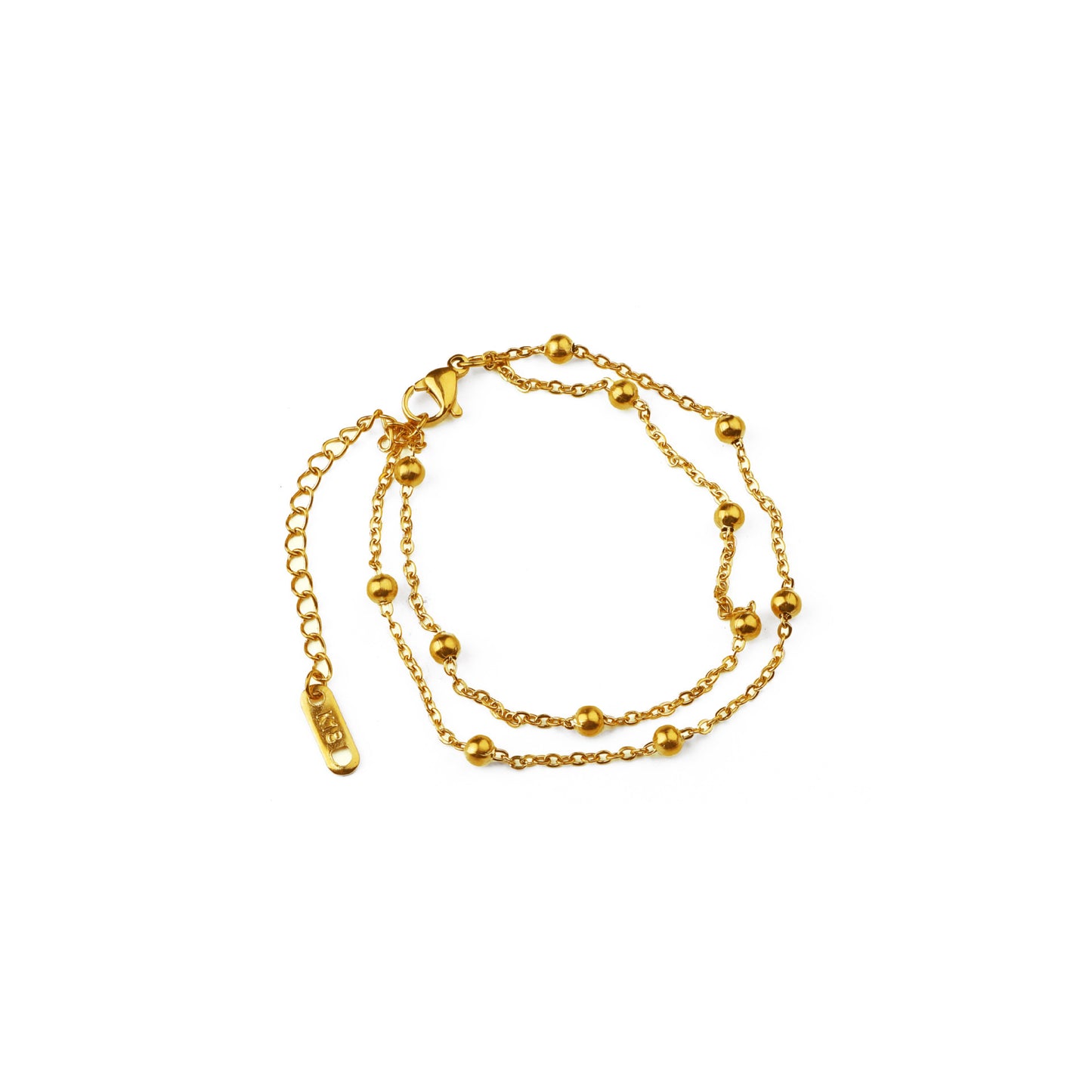 Le bracelet de perles double couche en acier titane ne se décolore pas dans le ciel étoilé