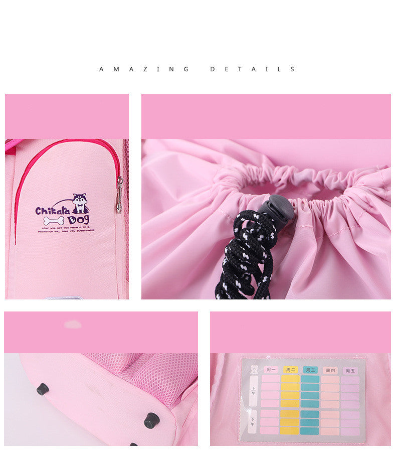 Sac à dos pour élèves du primaire avec boucle magnétique et protection contre les crêtes