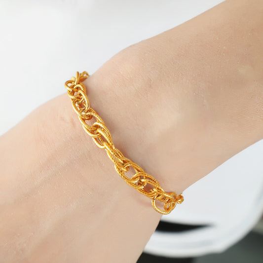 Woven Ring Buckle Titanium Steel Bracelet