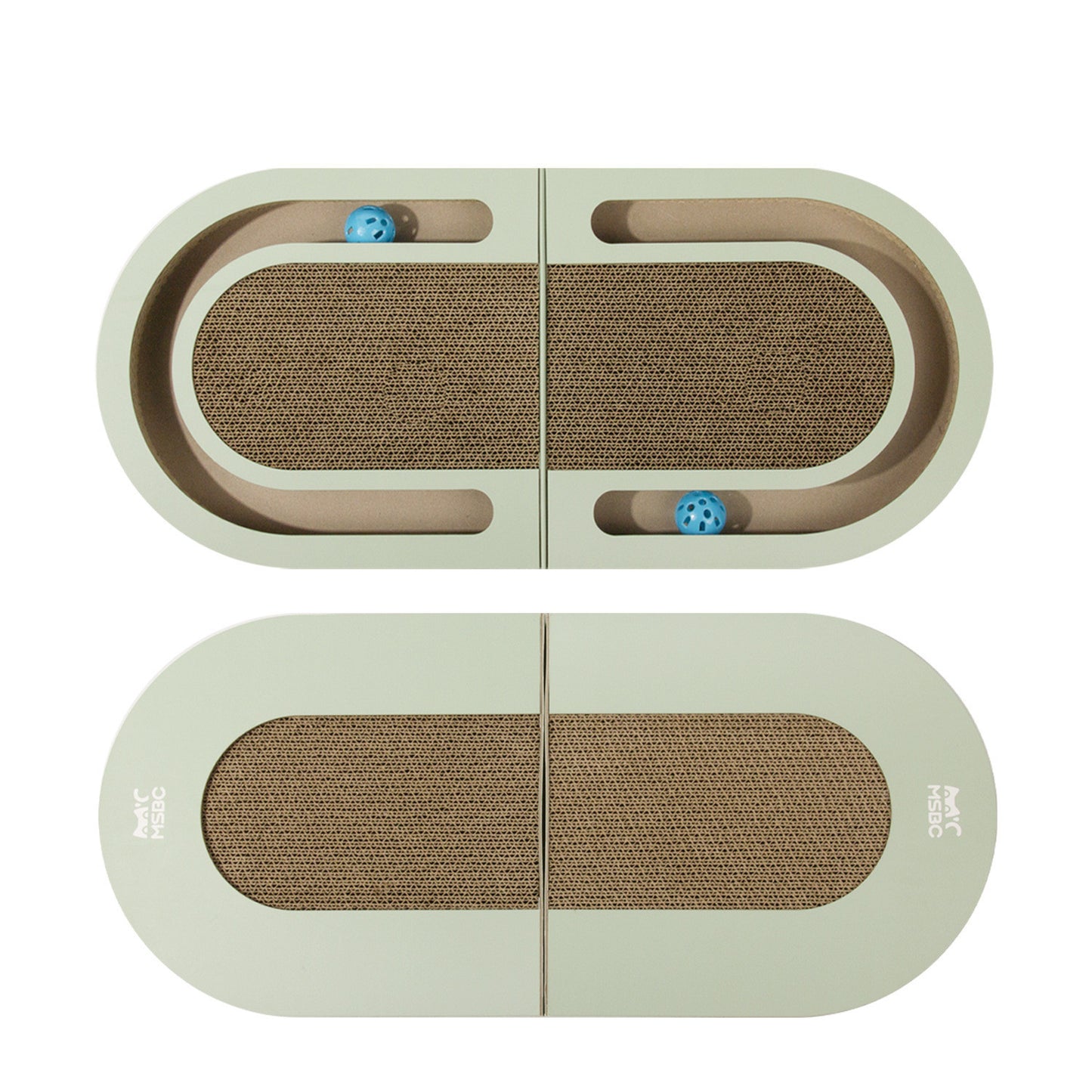 Planche à saisir pliante en papier ondulé pour chat, avec boule, fournitures pour animaux de compagnie, jouets pour chats, produits pour animaux de compagnie