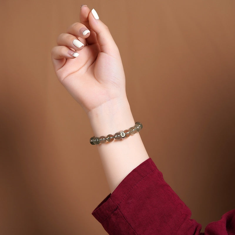 Bracelet en cristal à cercle unique en argent naturel et authentique du zodiaque, huit Saints patrons
