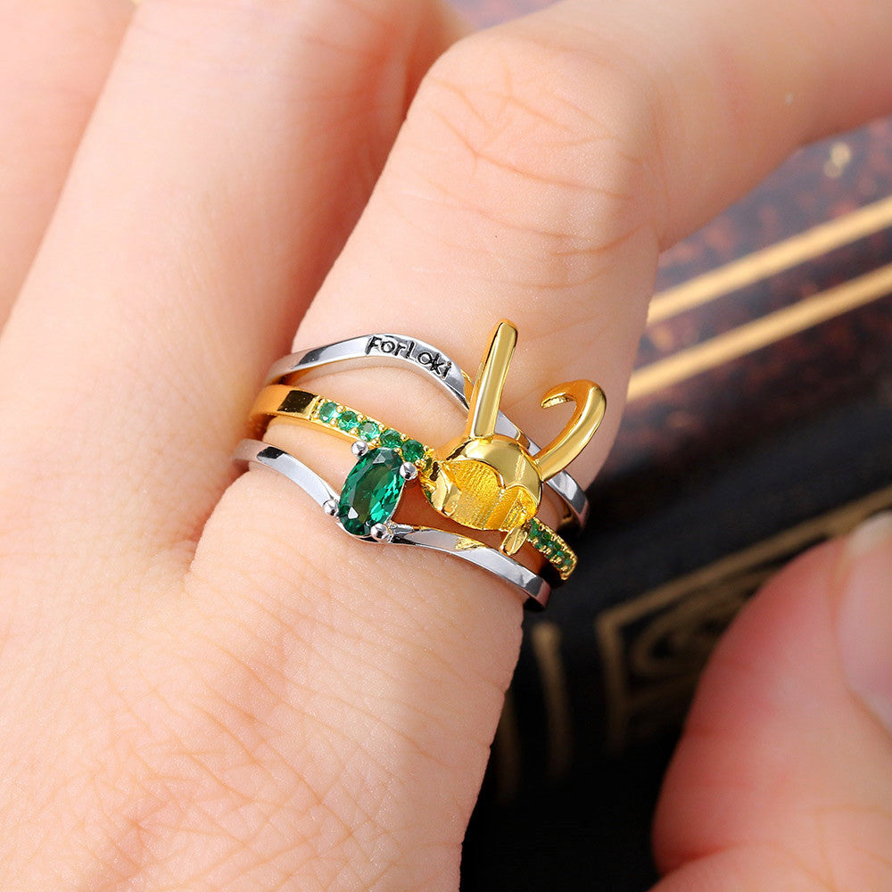 Bague créative trois-en-un Europe et Amérique
