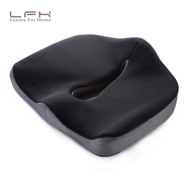 Coccyx orthopédique confortable en mousse à mémoire de forme chaise coussin de siège de voiture pour le bas du dos Coccyx hémorroïdes médicales coussin Almofadas