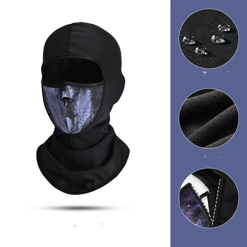 Couvre-cou de masque facial de ski chaud et coupe-vent d'extérieur d'hiver