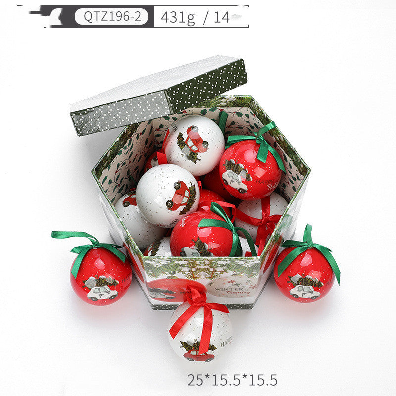 Caja de regalo de Navidad con colgante de decoración de árbol de Navidad