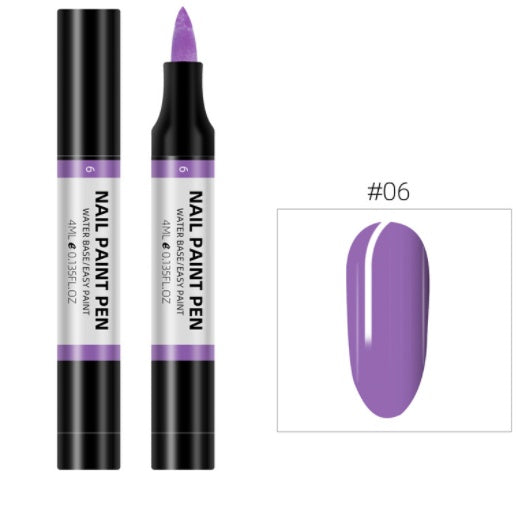 Pluma de pintura de esmalte de uñas de 24 colores, pluma de pintura 3D de flores, pluma de dibujo de punta de flor, pluma de esmalte de uñas insípida a base de agua