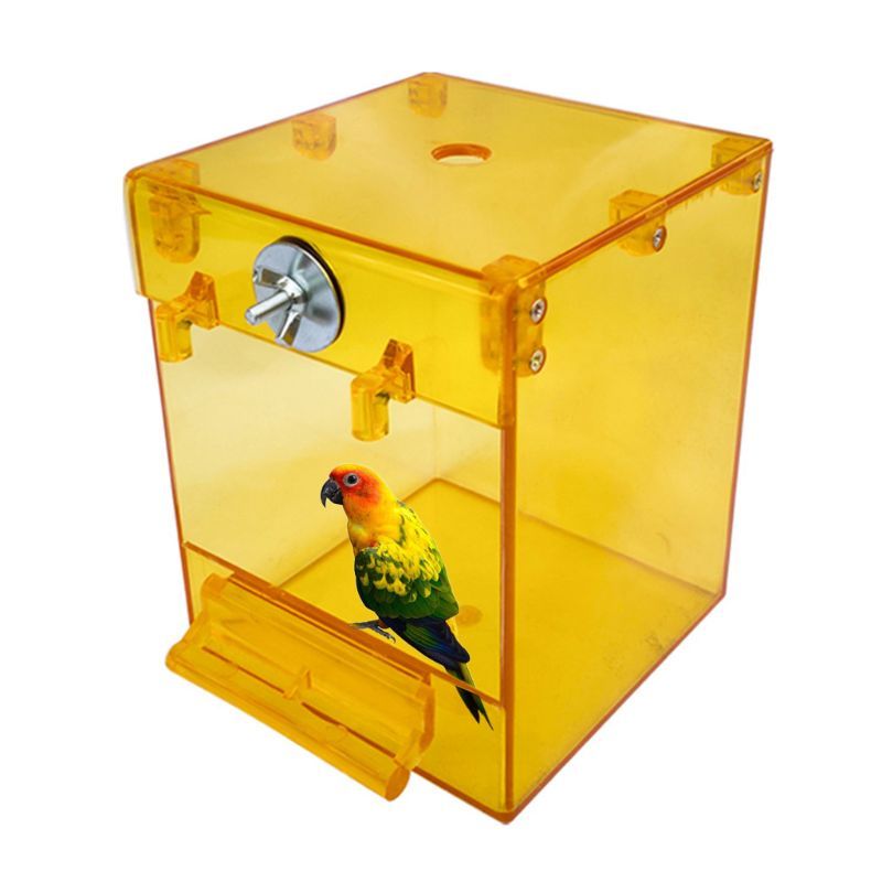 Bain d'oiseaux externe, bain Transparent, bassin carré, fournitures pour oiseaux, fournitures pour animaux de compagnie