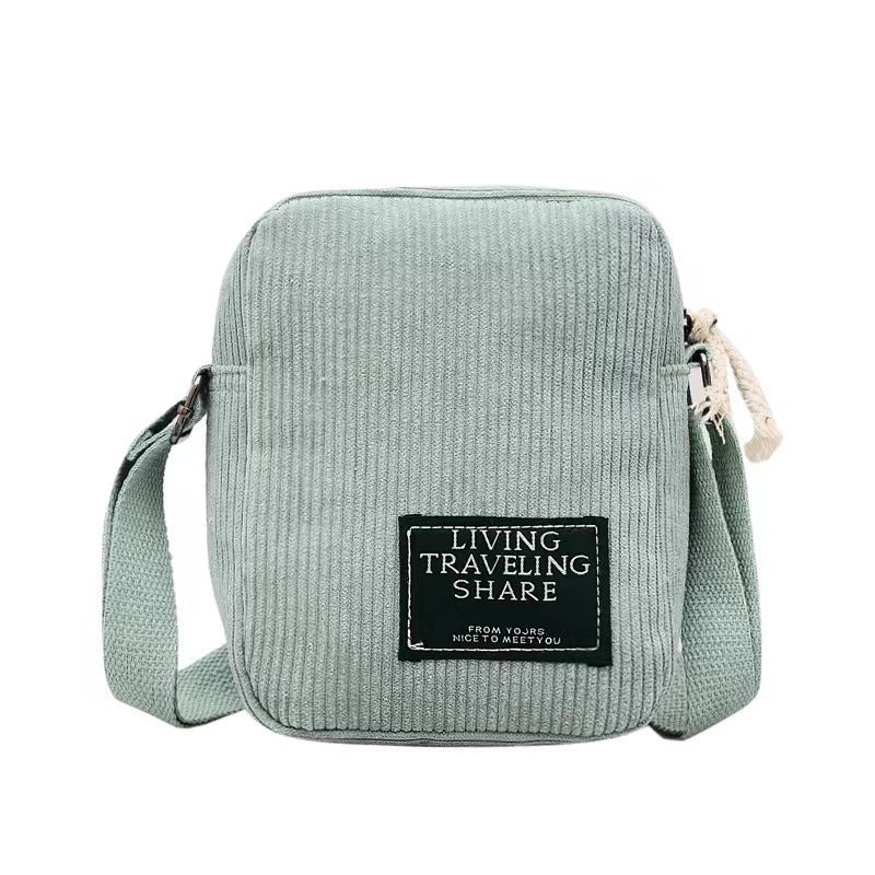 Bolso de mujer de pana retro fácil a juego
