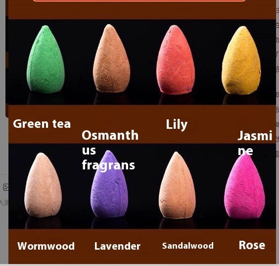 Tour d'encens d'intérieur cône d'encens vue fumée