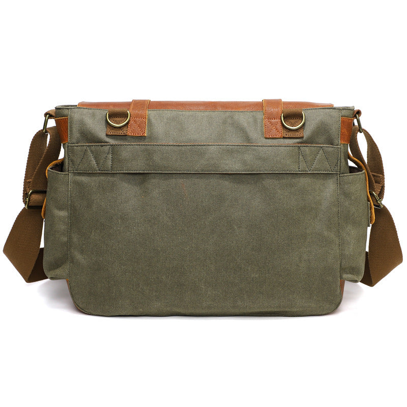 Sac à bandoulière en toile cirée en cuir de vache première couche