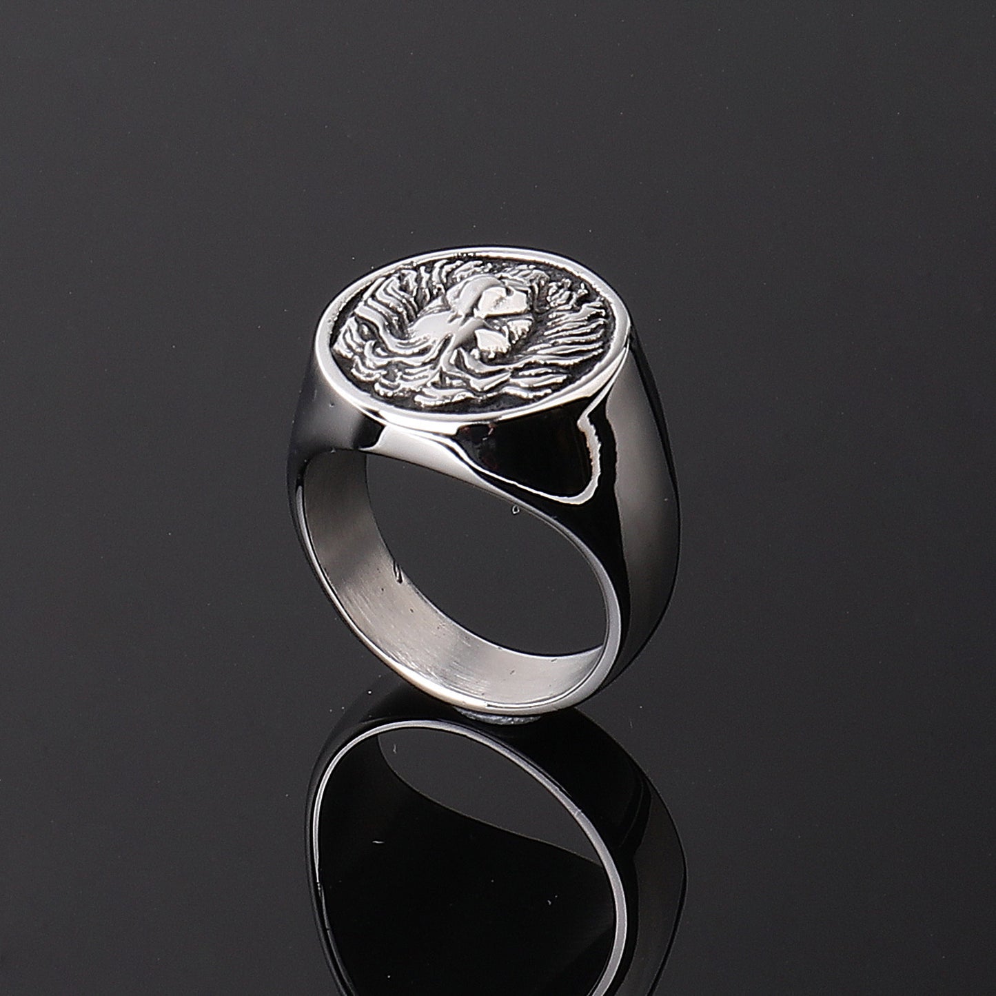 Men's Retro Lion's Head Stainless Steel Ring