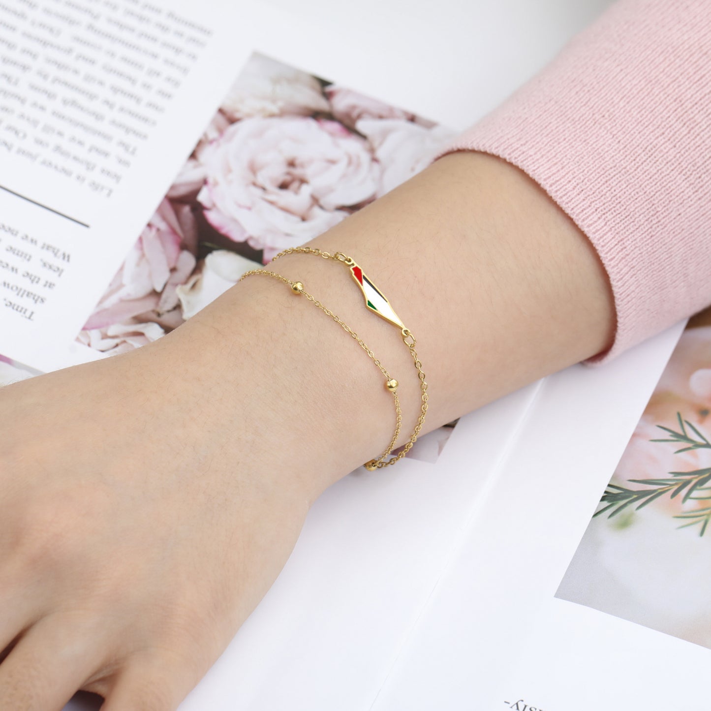 Double Layer Bead Necklace Ladies Bracelet