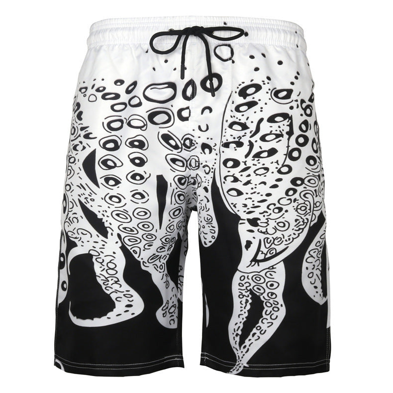 Pantalones de playa para hombre Pantalones cortos casuales Octopus Amazon Pantalones deportivos de talla grande