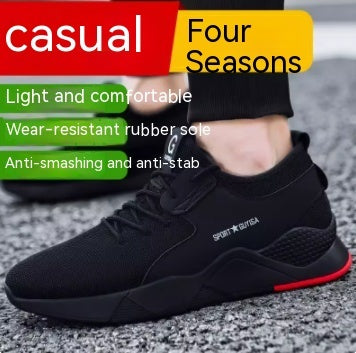 Chaussures de protection du travail pour tête en acier pour hommes, anti-impact et anti-crevaison