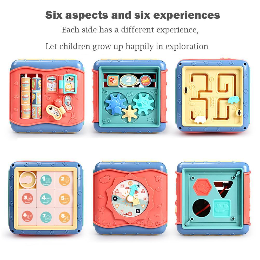 Jouets éducatifs hexaèdre pour bébé