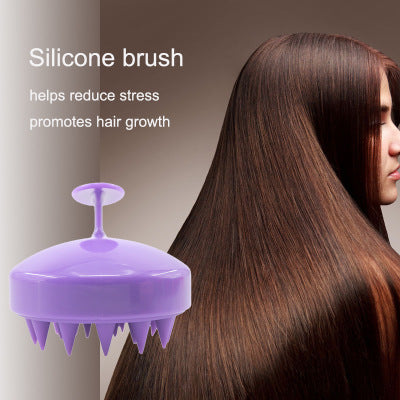 Brosse en silicone pour nettoyer le cuir chevelu et masser les méridiens sanguins