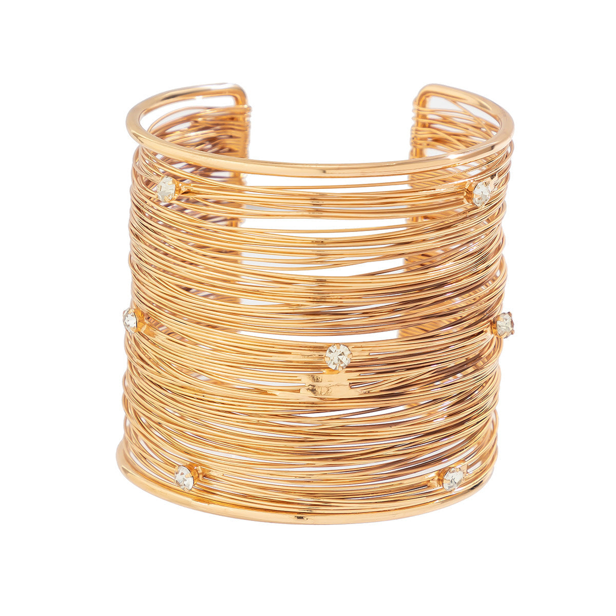 Bracelet à lignes de dessin larges, style punk, doux et cool