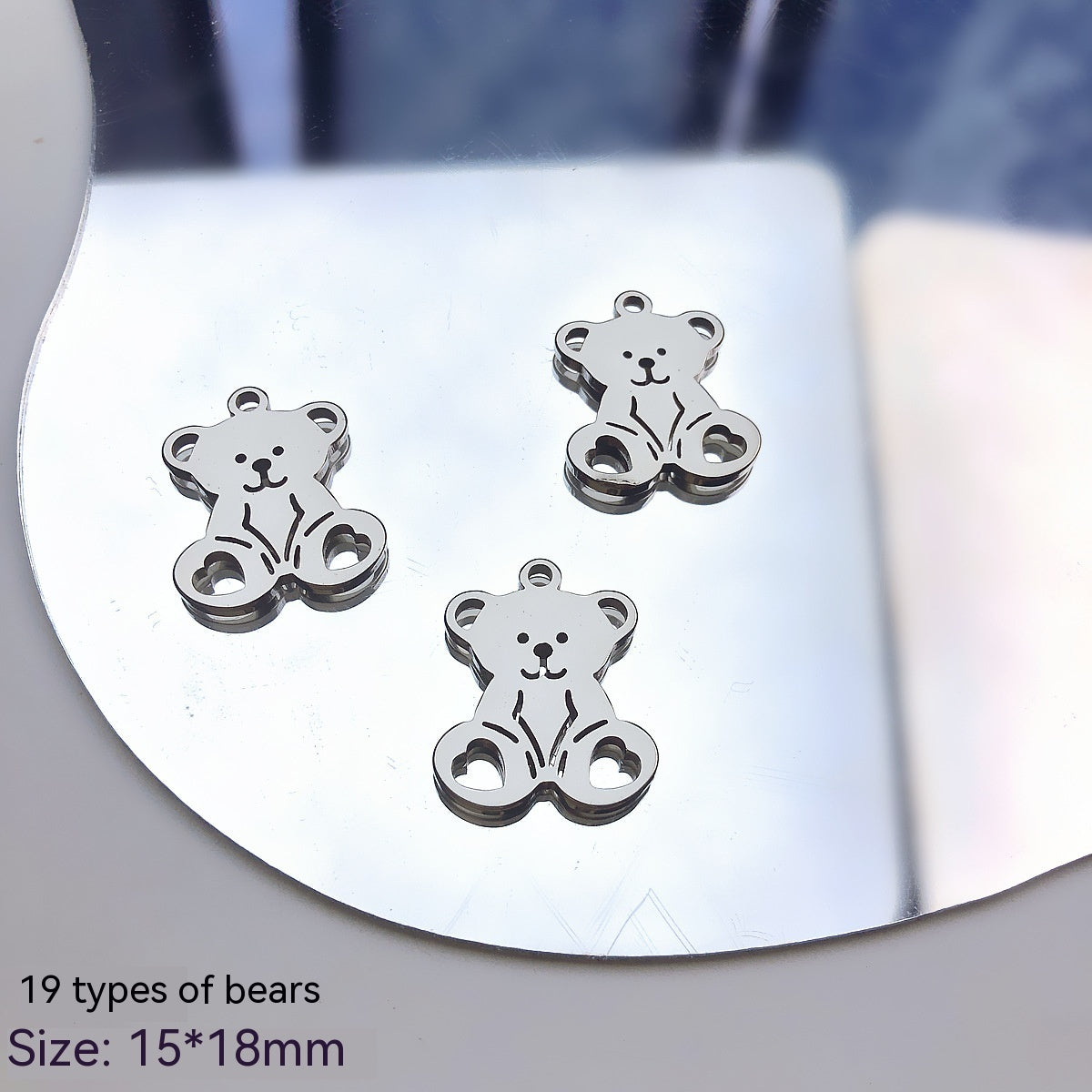 Millennium Sweet Girl Trendy Cool Bear Butterfly Cross Pendant Necklace DIY Handmade Beaded