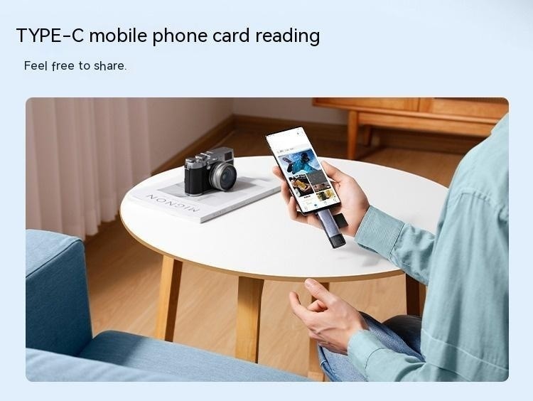 Multifunción en un lector de tarjetas de computadora Tf tipo c de conversión de tarjeta de memoria Sd grande