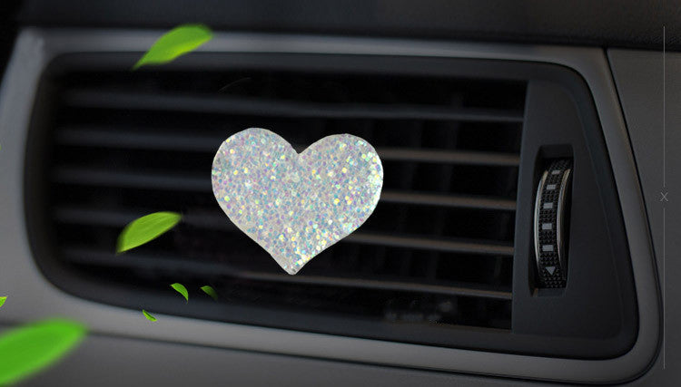 Shiny Love Car Air Outlet Perfume Clip Creative Resin Heart-shaped Wedding Decoration Car Air Outlet Perfume Clip