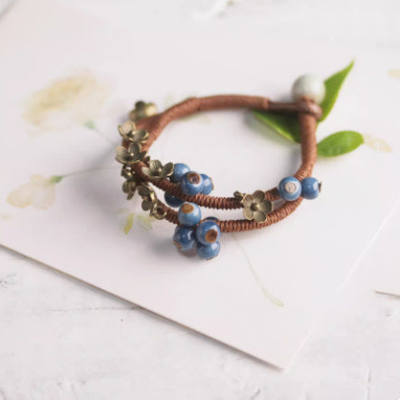 Blue Enchantress Artistic Retro Mori Style Bohemian Bracelet