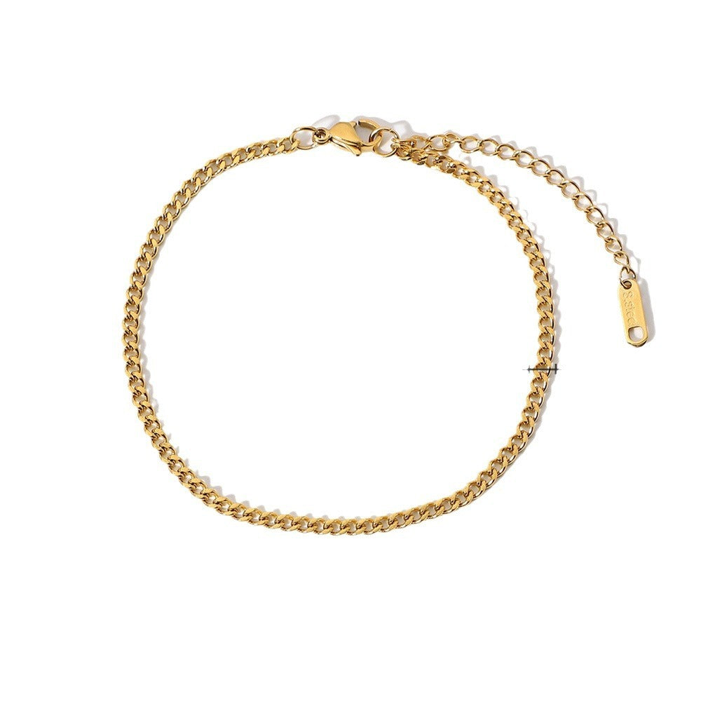 Cadena Retro Pies Finos Cruz Oro 18K