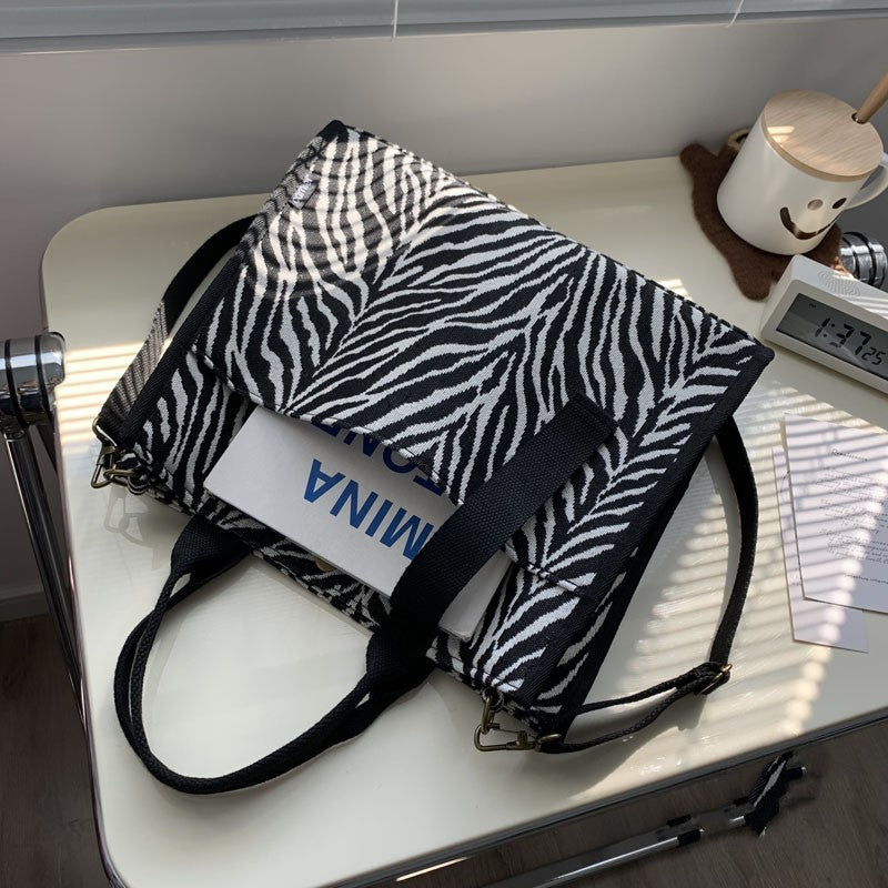 Sac en toile sergé zébré épaissi à main