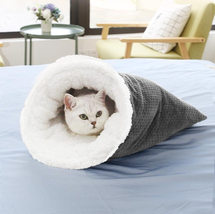 Nid de noël pour chat, sac de couchage doux, nid de chat, fournitures pour animaux de compagnie, tapis universel quatre saisons