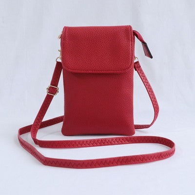 Mini bolso bandolera retro con múltiples compartimentos para teléfono móvil