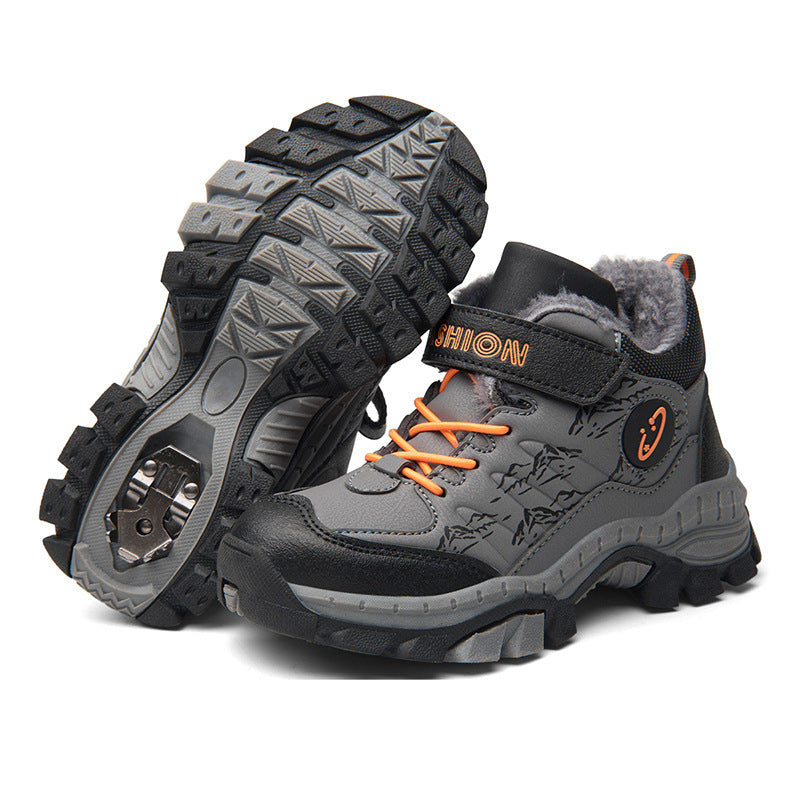 Chaussures en coton pour enfants garçons deux grandes chaussures de randonnée en coton