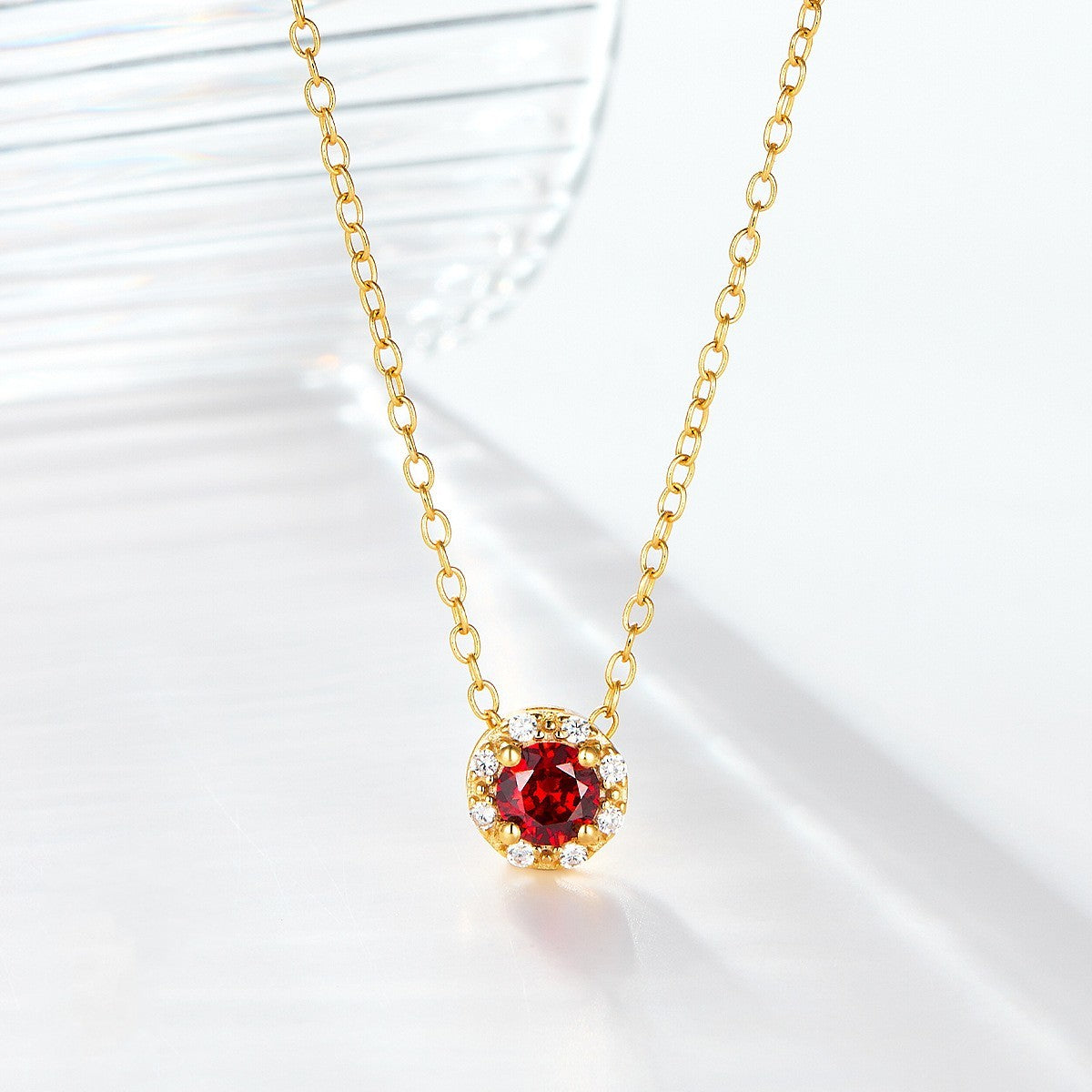 925 Silver Necklace Retro Simple Temperament Clavicle Chain Colorful Zircon Exquisite Necklace Female Accessories