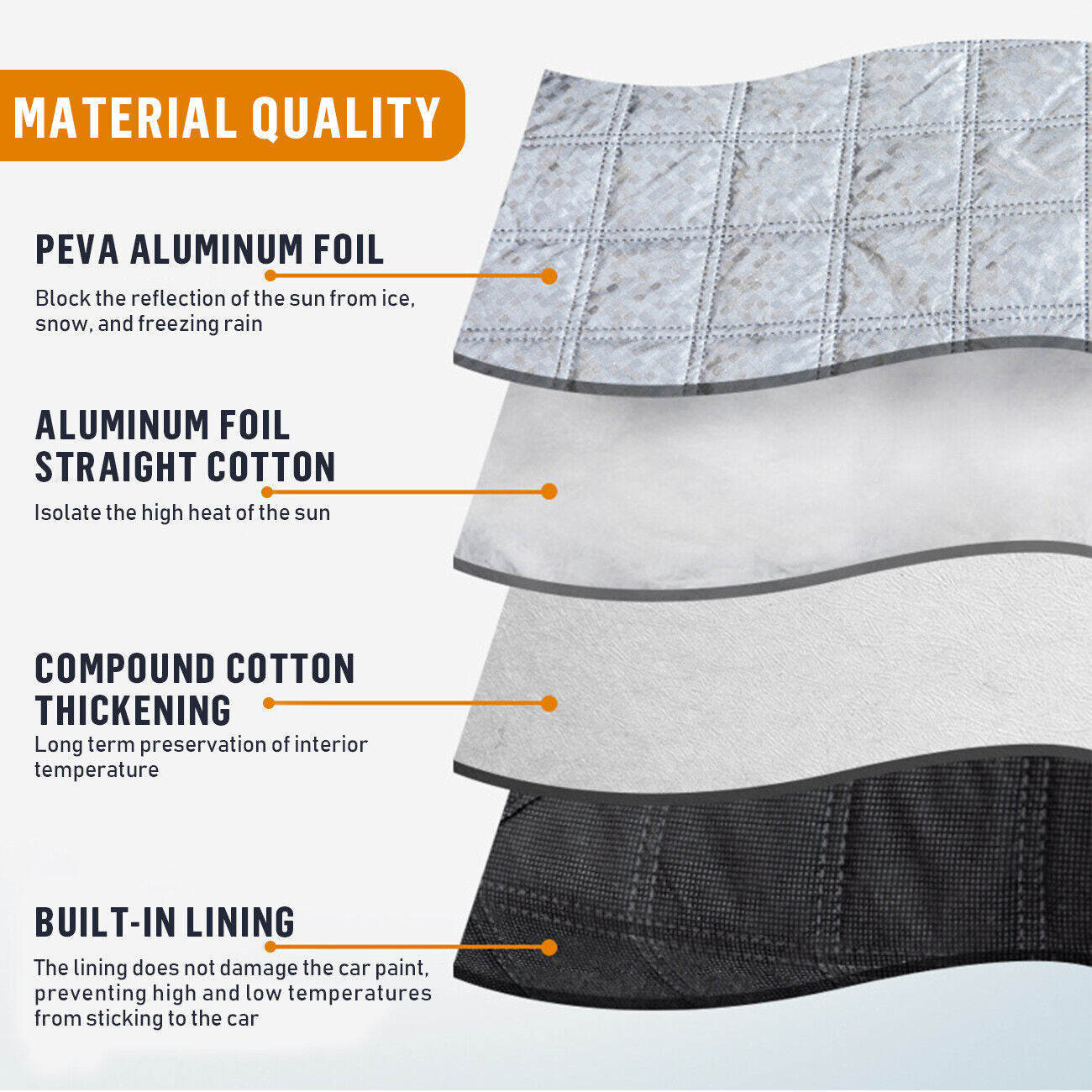 4 capas magnético coche parabrisas cubierta invierno hielo escarcha nieve protector sombrilla